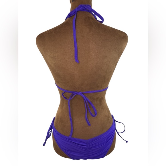 Chynna Dolls Purple Triangle/Scrunch Bikini - Picture 3 of 9